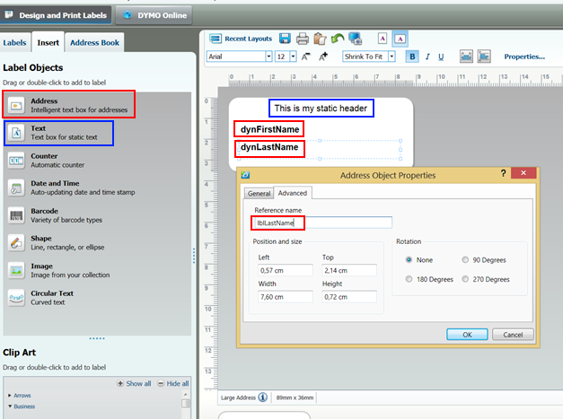 convert dymo label files